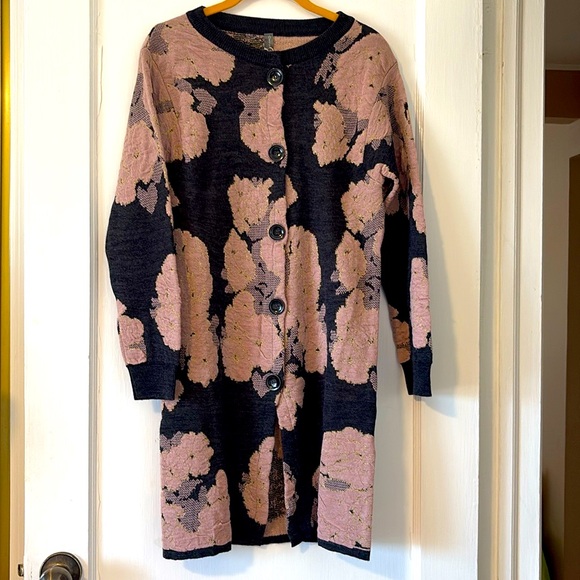 NWT Viscose & Wool Cardigan Cristina Gavioli , Made in Italy. Size S - Picture 1 of 8